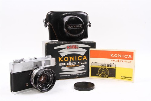 Used Konica Auto S2 Rangefinder 35mm Film Camera w/ 45mm f/1.8 Lens PLEASE READ