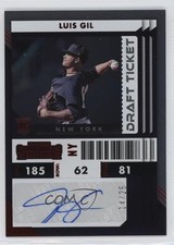 2022 Panini Chronicles Contenders Rookie Ticket Draft Red /25 Luis Gil Auto 0i4k