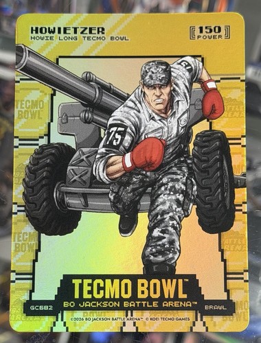 Bo Jackson Battle Arena Techmo Bowl Howietzer Gold Coin Flip Battlefoil SP GC682