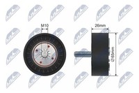NTY Spannrolle, Keilrippenriemen RNK-PL-028 FüR Chevrolet Opel