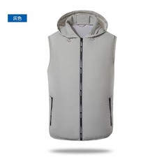 Gray Air conditioned vest workwear with fan cool fan equipped vest workwear for