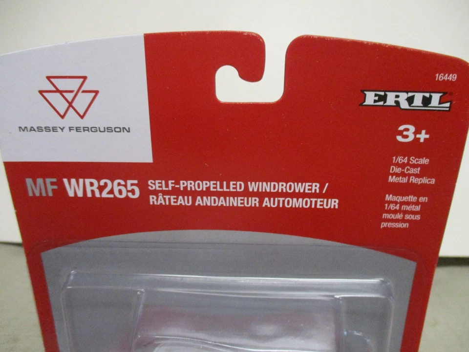 2024 Ertl Massey Ferguson Model WR265 Toy Windrower Toy, 1/64 Scale, NIP - Image 4 of 4