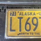 1971 1972 AK Alaska LT 69750  License Plate North To The Future — photo 3