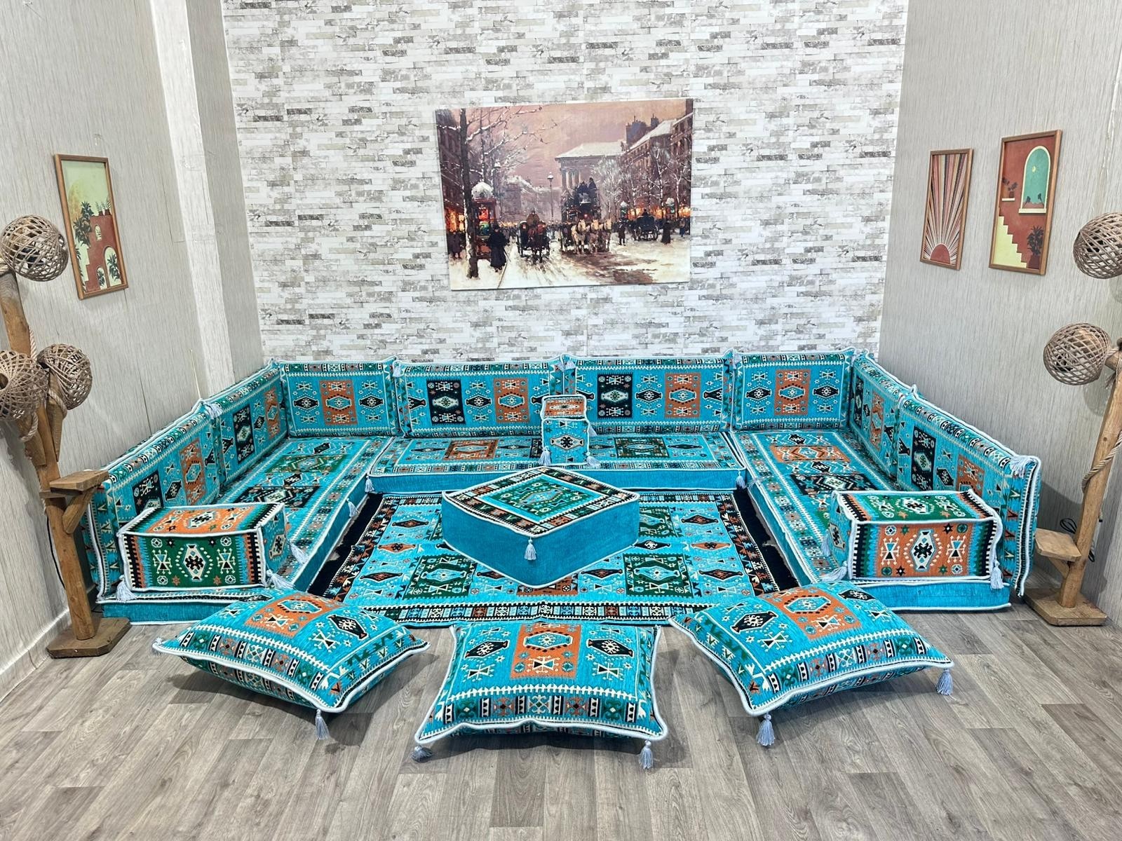 Arabic Corner Majlis Seat Cushion Oriental Sofa
