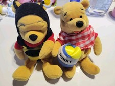 2 Winnie The Pooh Disney Store Bean Bag Plush 7  
