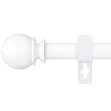 Curtain Rod Set for Windows 28 to 60 Inch - 5/8 White Heavy Duty - Decorative Wi