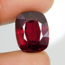 Natural Almandine Red Garnet 20.60 Ct Cushion Cut Certified Loose Gemstone