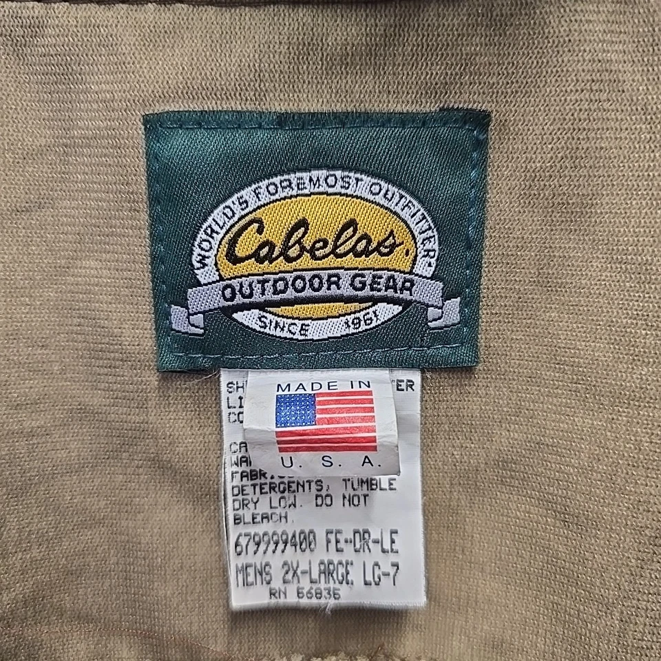 Vintage Cabela's Mens Camo Hunting Vest XXL Game Bag Mossy Oak Made In USA - Image 2 of 4