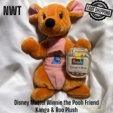 Disney Mattel Winnie the Pooh Friend Kanga & Roo Plush W/Tag FAST SHIPPING!
