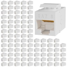 RJ45 Cat6 Keystone Coupler, 100-Pack Cat 6 Keystone Jack Ethernet Coupler Fem...