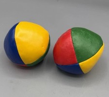 Set of 2 Hacky Sacks Multicolor Footbag Juggling Balls Unbranded