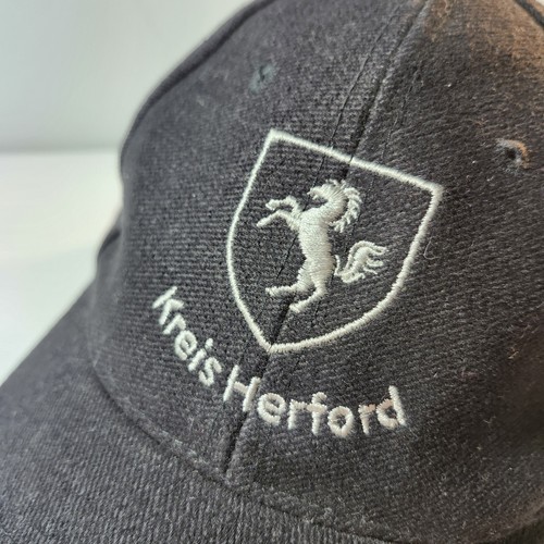 KREIS HERFORD BLACK HORSE LOGO | Baseball Cap | Adjustable | Germany | Cotton