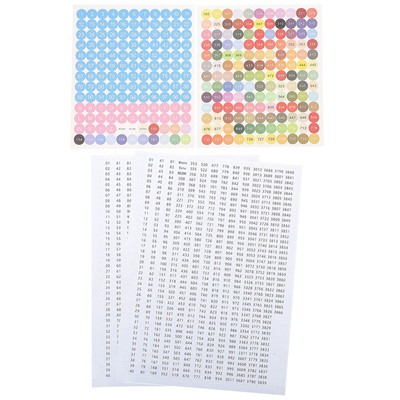 4 Sheets of Classified Number Stickers Storage Jar Marking Label ...
