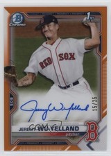 2021 Bowman Chrome Prospects Orange Refractor 15/25 Jeremy Wu-Yelland Auto 16zo