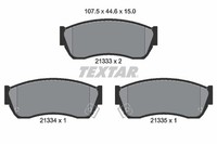 1X Textar 2133301 Bremsbelagsatz Scheibenbremse FüR Tata