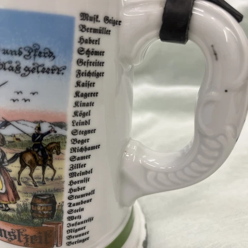 Kuhn GERMAN LITHOPHANE REGIMENTAL Style STEIN - Shelf 6 - Picture 7 of 12