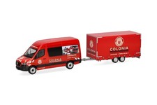 Herpa 098618 MB Sprinter '18 Halbbus Hochdach mit Tandemhänger "Colonia" | 1:87