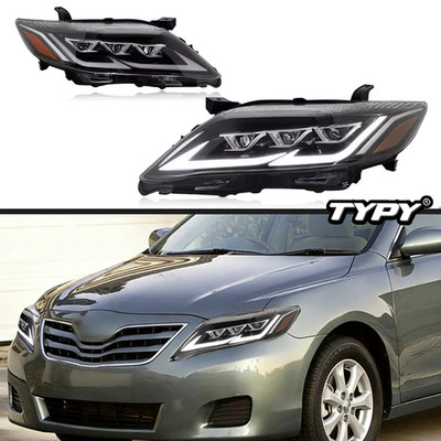 For Toyota Camry 2009-2011 LED DRL Headlights Sequential Turn Signal Set LH+RH