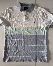 Rodd & Gunn Light Blue White Striped Sports Fit Polo T-shirt XL cotton Chambray
