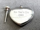 Vtg STERLING Silver TIFFANY & CO Heart-Shaped PERFUME BOTTLE + Dipper - Engraved — photo 1