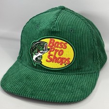 Gorra de pana Bass Pro Shops verde vintage correa Snapback sin usar