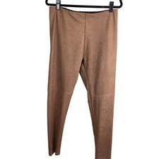 Lysse Brown Tan Snakeskin Print Pants Large