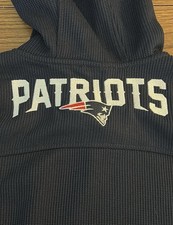 Youth Boys New England Patriots NFL Navy Blue Pullover Zip Medium M 10/12