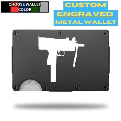 Custom INGRAM MAC11 Laser Engraved Wallet - Pick A Wallet Color