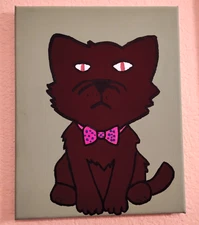 cat acrylic painting