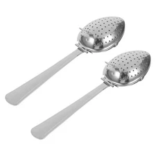  2 Pcs Tea Spoon for Loose Filter Holder Tong Reusable Leaf Strainer