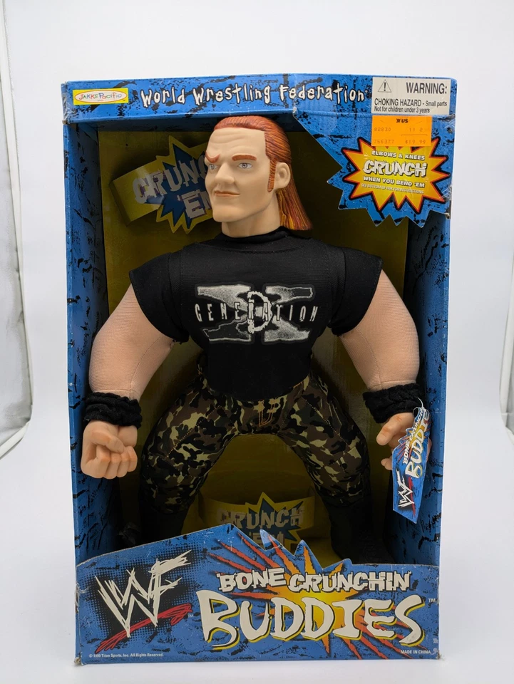 Figura de peluche Jakks Pacific WWF 1999 Bone Crunchin Buddies Triple H de colección de 17" Foto 2 de 4