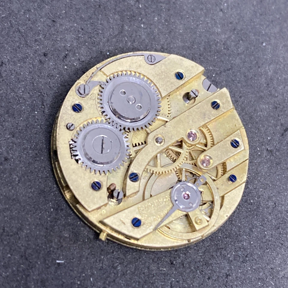 Movimiento Reloj Bolsillo Barra Suiza Tamaño 0s Cilindro Cara Abierta Balance Columpios F8565 Foto 3 de 4