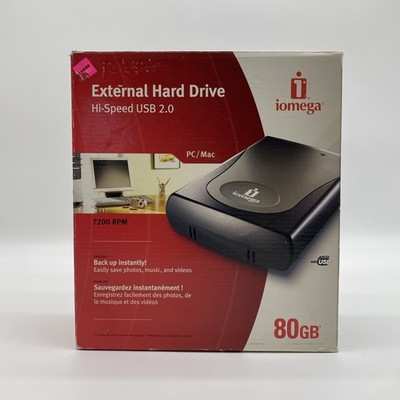 iOmega 80 GB External Hard Drive Hi-Speed USB 2.0 7200RPM BRAND NEW