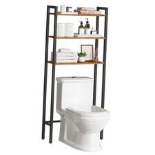 Over The Toilet Storage, 3-Tier Bathroom Organizer Shelf Over Rustic Brown