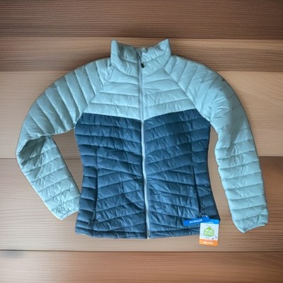 Columbia Powder Pass Womens Lightweight Puffer Jacket Everblue/Crushed Blue S
