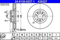 2X Bremsscheibe Vorderachse FüR CitroËN Peugeot C5 III Break C6 407 SW Coupe