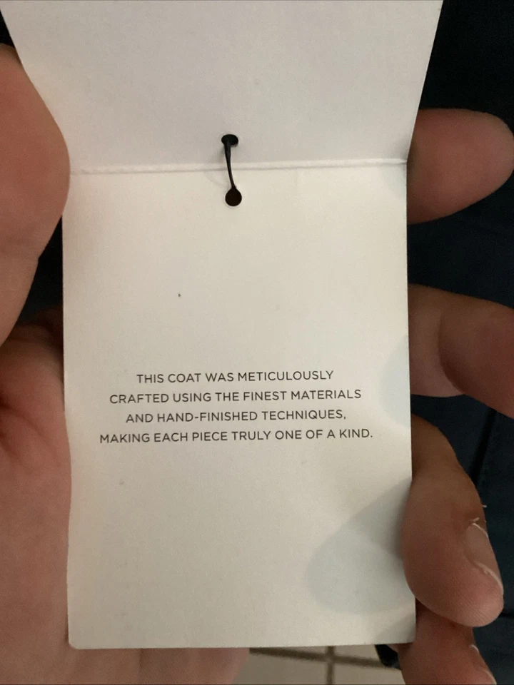 Chaqueta Cole Han Azul Marino Algodón Encerado y Cuero Talla Grande Foto 4 de 4