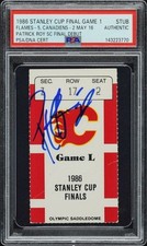 PATRICK ROY Signed 1986 STANLEY CUP FINALS DEBUT TICKET STUB CANADIENS *PSA*