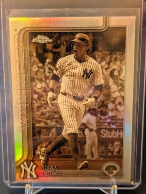 2025 Topps Chrome Ben Rice #139 Sepia Refractor Rookie New York Yankees