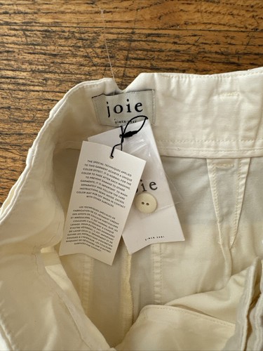 Joie Women’s Cargo Pants Belted New Size 00 White - Picture 6 of 8