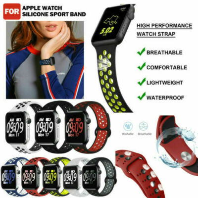 Sport Watch Band Silicone iWatch Strap For Apple Watch 11 10 9 8 7 6 5 SE 4 3 2