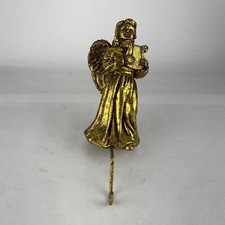 Angel Stocking mantle Holder Heavy Gold Color