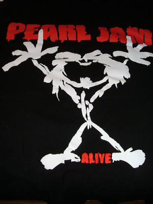 Pearl Jam Alive Stickman T-shirt Size M 2-Sided Set List | eBay