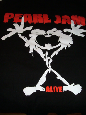 Pearl Jam Alive Stickman T-shirt Size M 2-Sided Set List | eBay