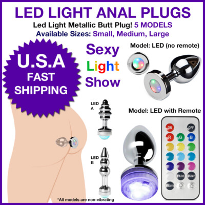 LED Light Up Butt Plug Toy Insert Stainless Steel Metal Jeweled Plated Stopper | eBay LED Light Up Butt Plug Toy Insert Stainless Steel Metal Jeweled Plated Stopper | eBay