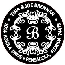 Custom Embosser Seal- Shiny EZ-Seal Decorative Round Personal Address Embosser 