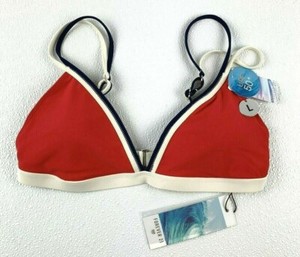 red bikini with white trim