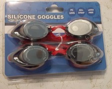 Uniq Fliker Silicone Swim Goggles Red (2 In Package)