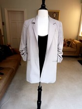 Elizabeth & James Boyfriend Beige Jacket - Size Xs Uk 6