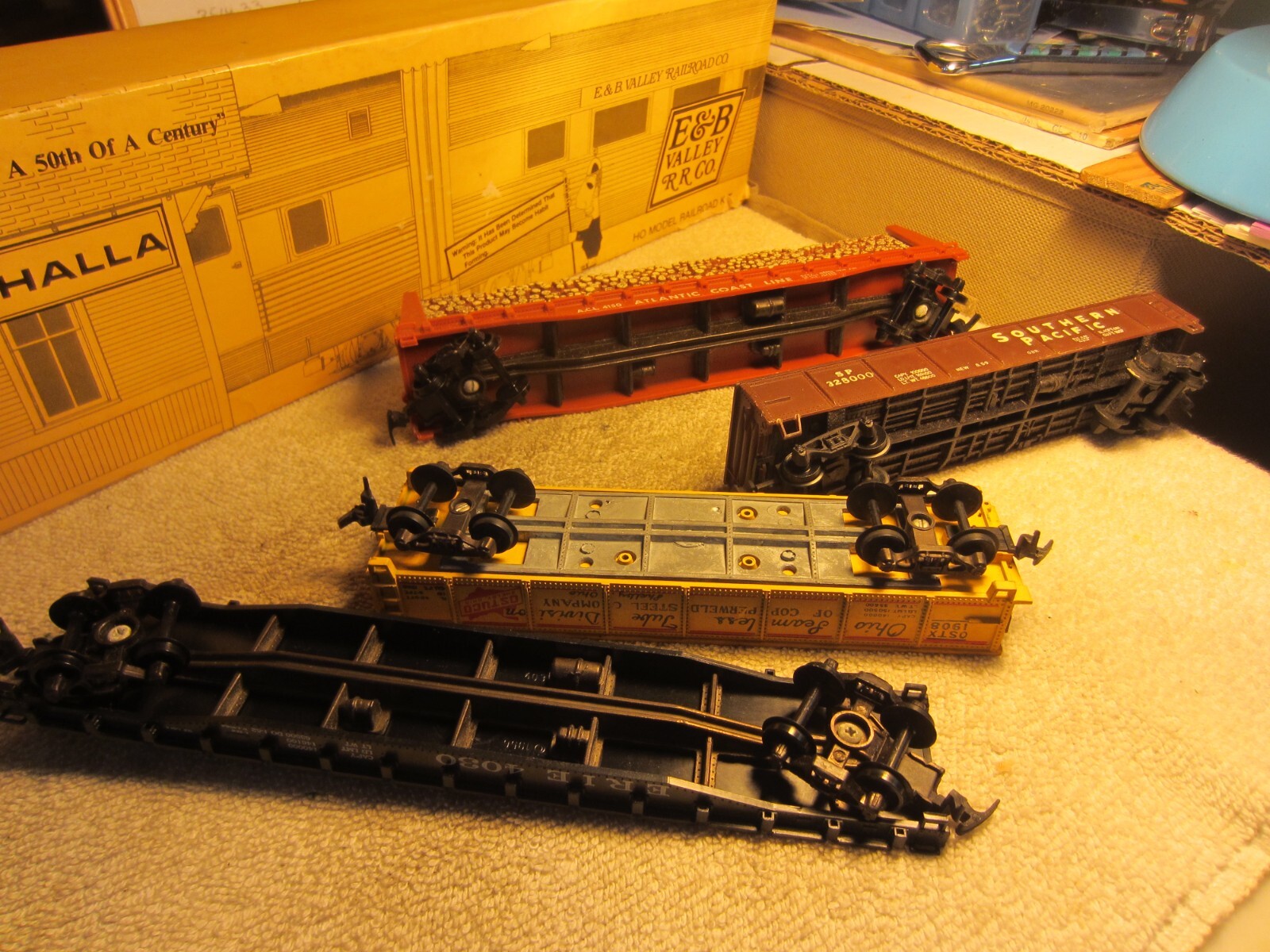 HO trains; Lot of four track ready freight cars. eBay